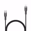 FIXED METAL USB-C/Lightning MFI flätad kabel 2m Svart