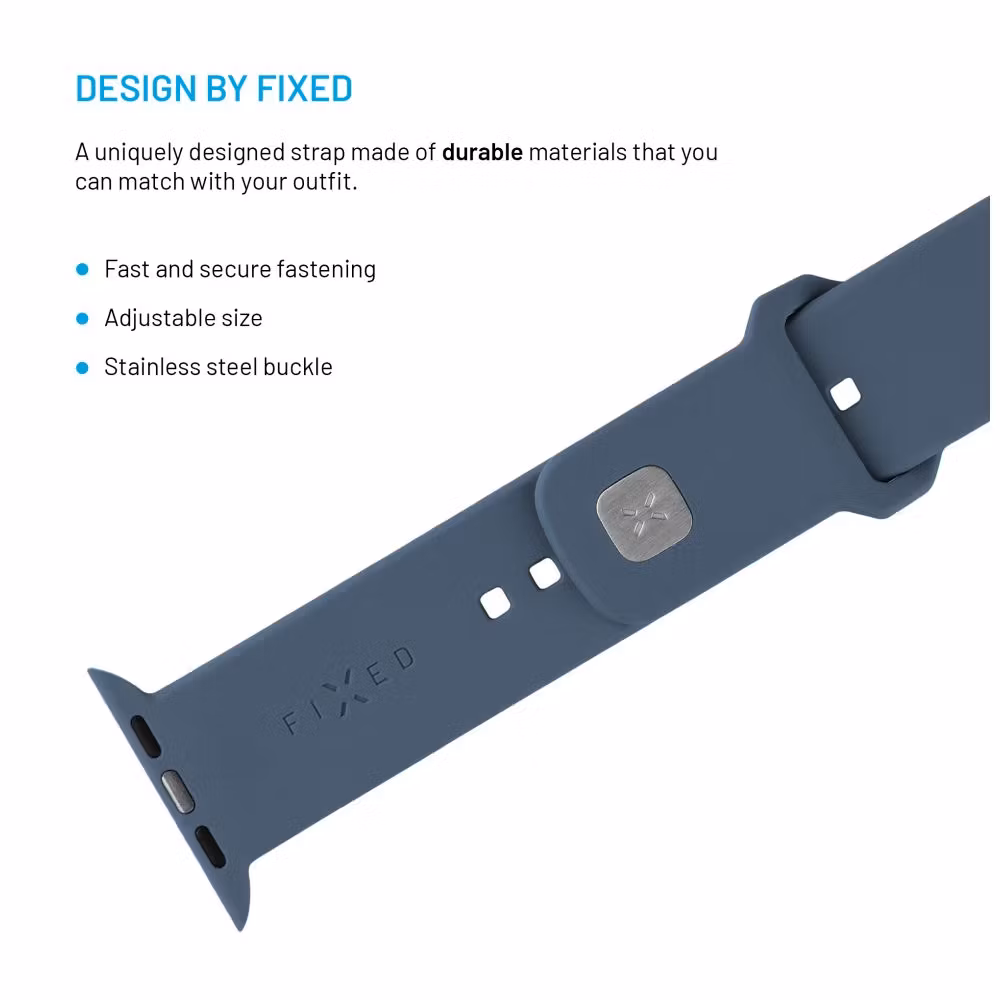 FIXED Sportig silikonrem SET för Apple Watch 38/40/41mm Grön-blå