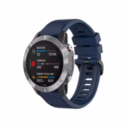 FIXED Silikonrem för Garmin QuickFit 22 mm Mörkblå