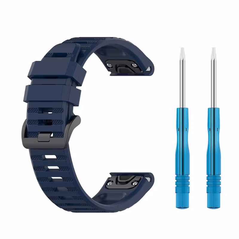 FIXED Silikonrem för Garmin QuickFit 22 mm Mörkblå