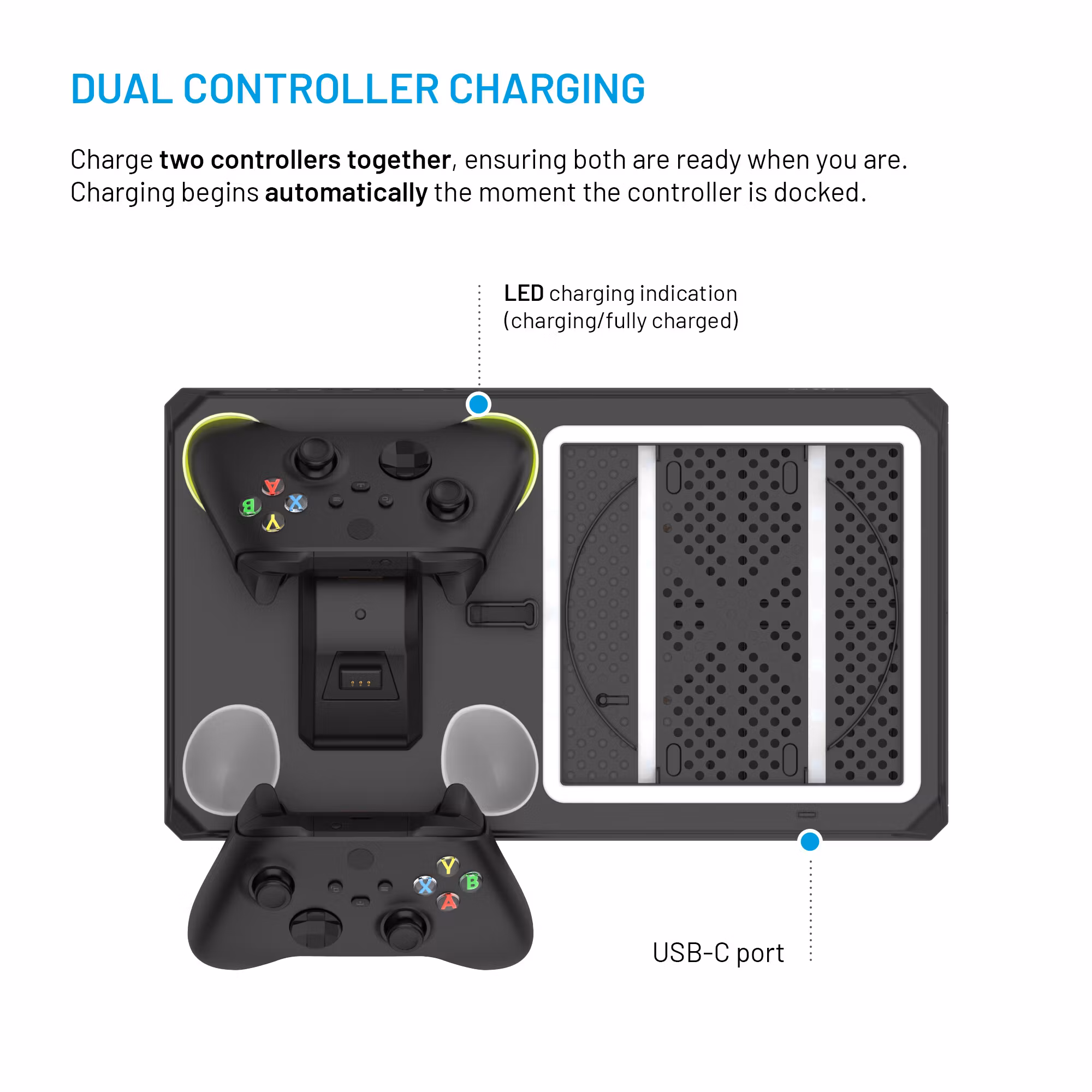 FIXED FIXED Docking Station för Xbox Series S/X Svart