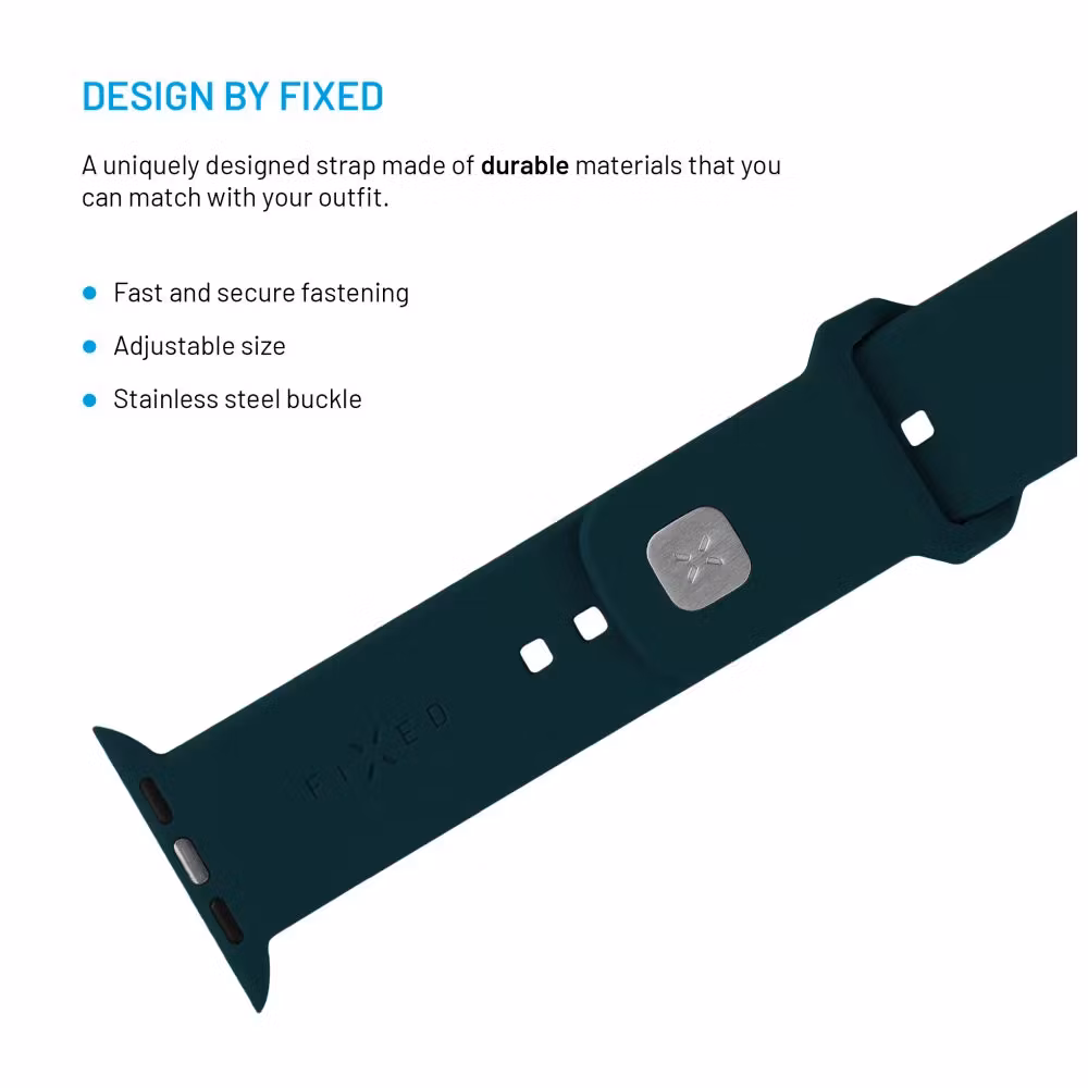 FIXED Sportig silikonrem SET för Apple Watch 42/44/45/46mm Mörkgrön
