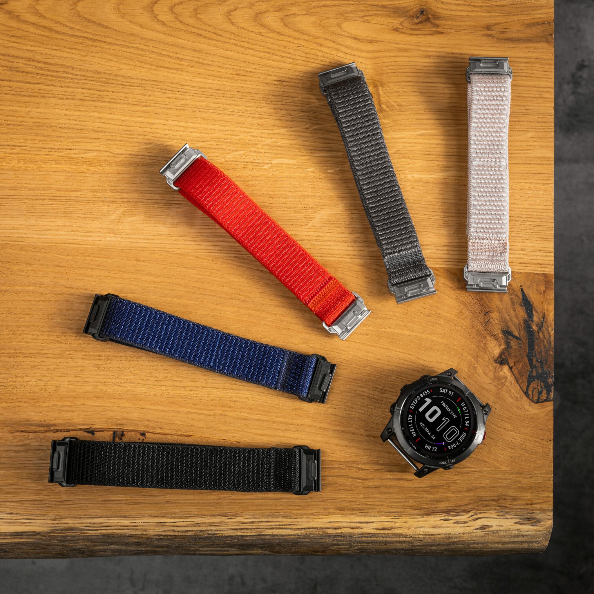 FIXED Nylonrem för Garmin QuickFit 22 mm Mörkblå
