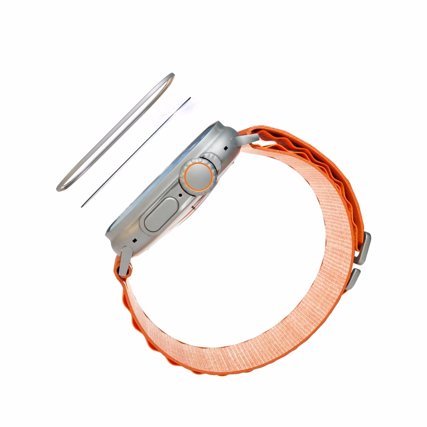 FIXED Safirglas med metallram för Apple Watch Ultra 49mm