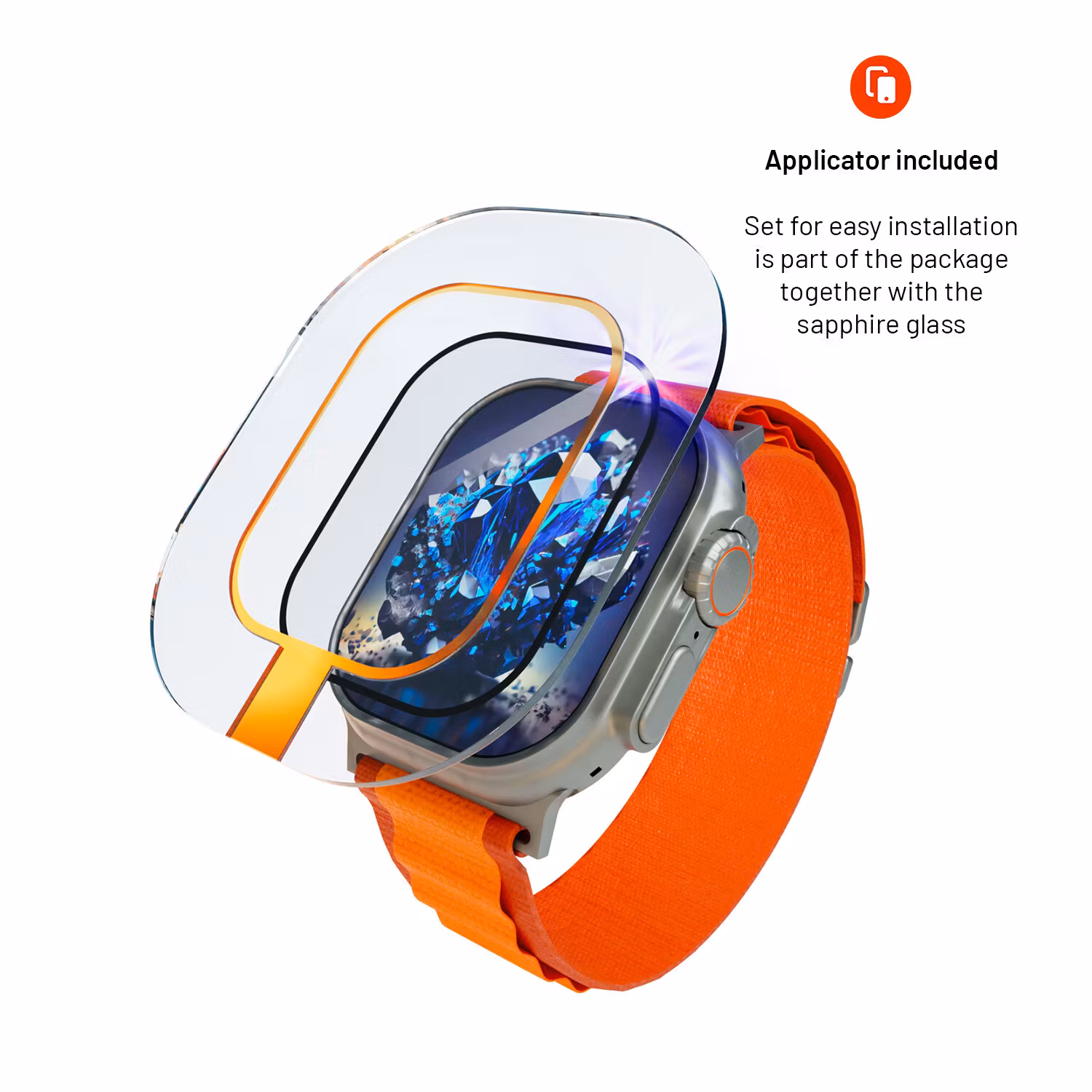FIXED Safirglas med metallram för Apple Watch Ultra 49mm