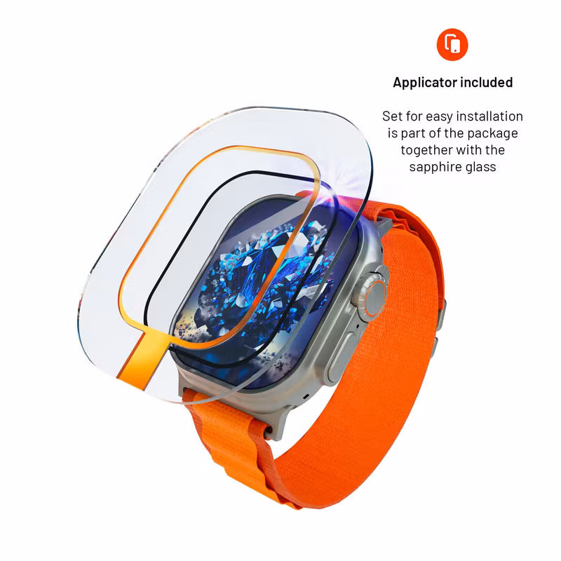 FIXED Safirglas med metallram för Apple Watch Ultra 49mm