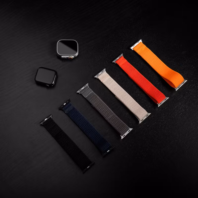 FIXED Nylonrem för Apple Watch 38/40/41mm Mörkgrå