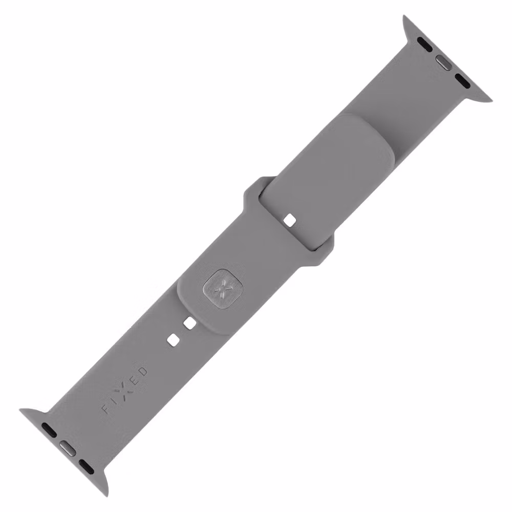 FIXED Sportig silikonrem SET för Apple Watch 42/44/45/46mm Ljusgrå