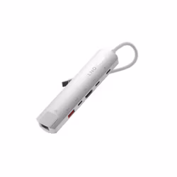 Linq 6in1 PRO 140W USB-C Multiport Hub Aluminiumgrå