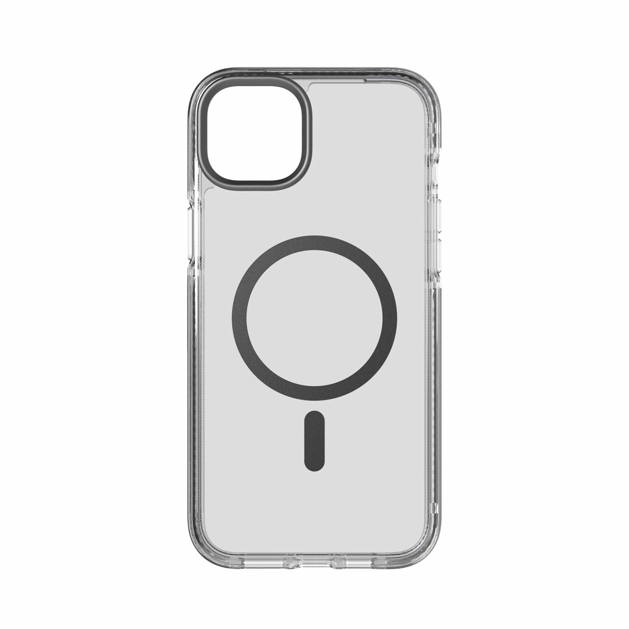 Tech21 Evo Crystal MagSafe iPhone 14 Plus/15 Plus Grafit grå