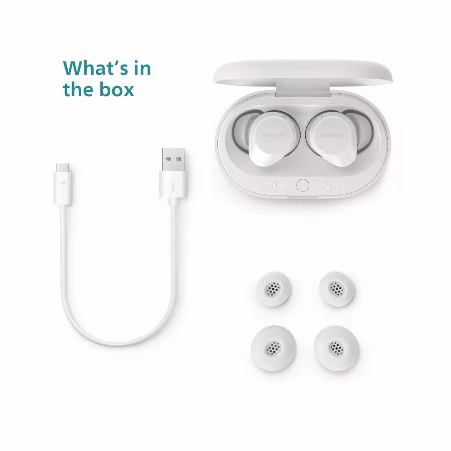 Philips TAT1209WT True Wireless Vit