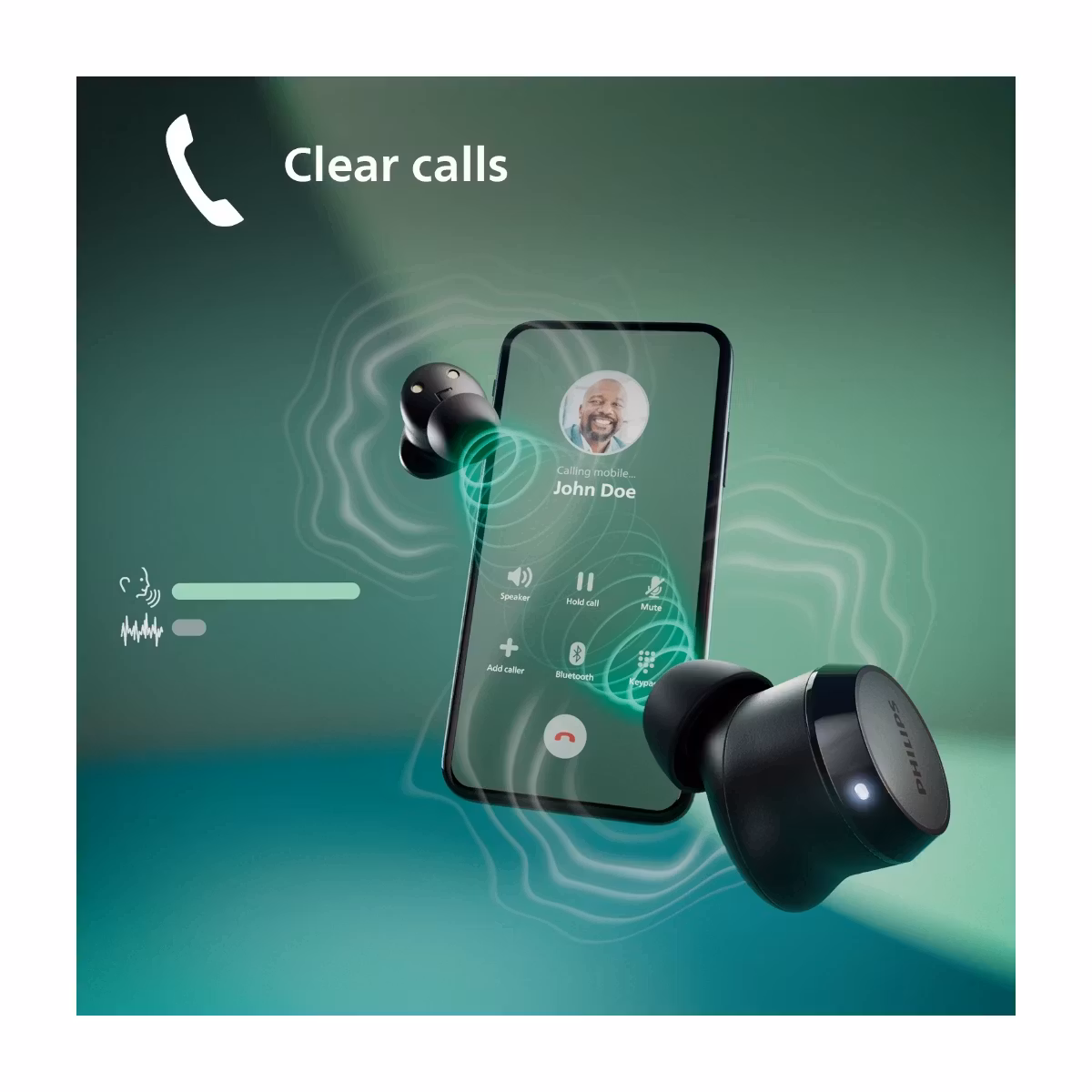 Philips TAT1209WT True Wireless Vit