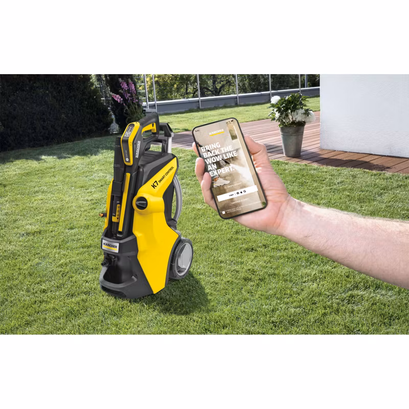 Kärcher högtryckstvätt K 7 Smart Control Flex (gul/svart, Bluetooth, LCD-display)