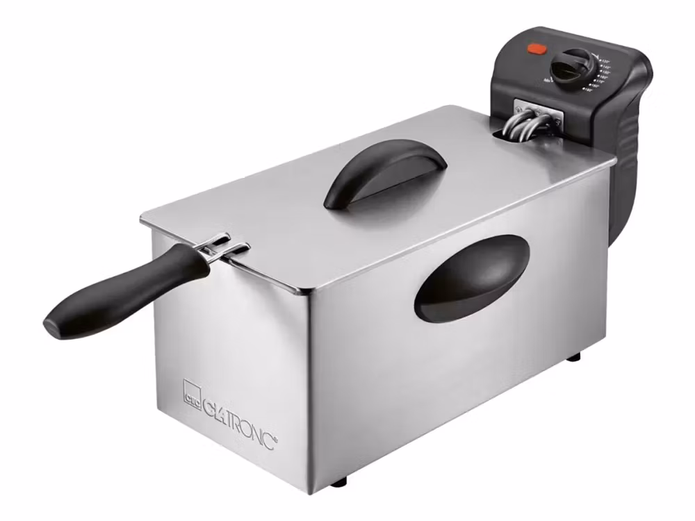 Clatronic FR 3586 Fritös 3 liter rostfritt stål/svart