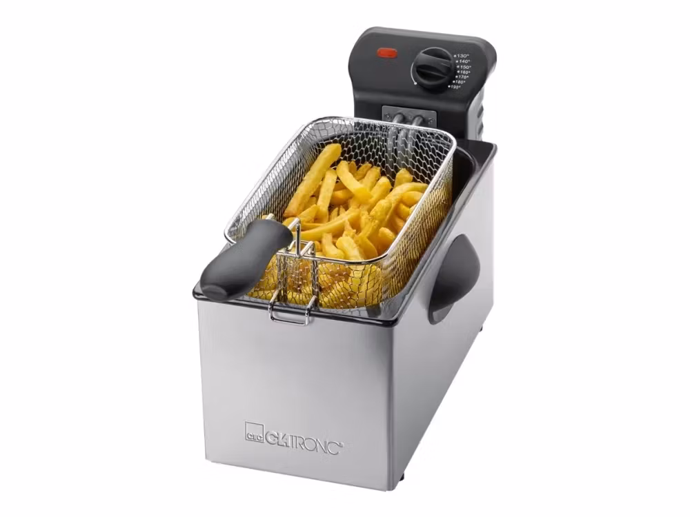 Clatronic FR 3586 Fritös 3 liter rostfritt stål/svart