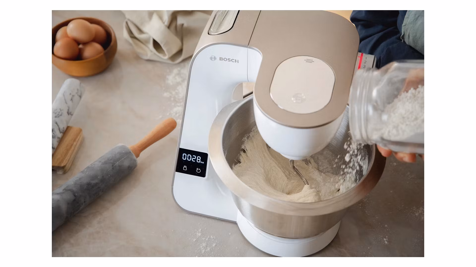 Bosch Köksmaskin 1000 W MUM5XW20 3,9 liter Vit/Champagne