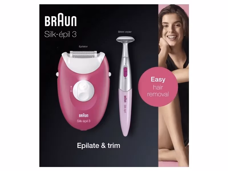 Braun Silk-Epil 3 420 Epilator Ruby
