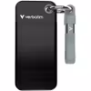 Verbatim Pocket SSD 1 TB, External SSD (black/grey, USB-C 3.2 Gen 2 (10 Gbit/s), with key ring and cable holder)