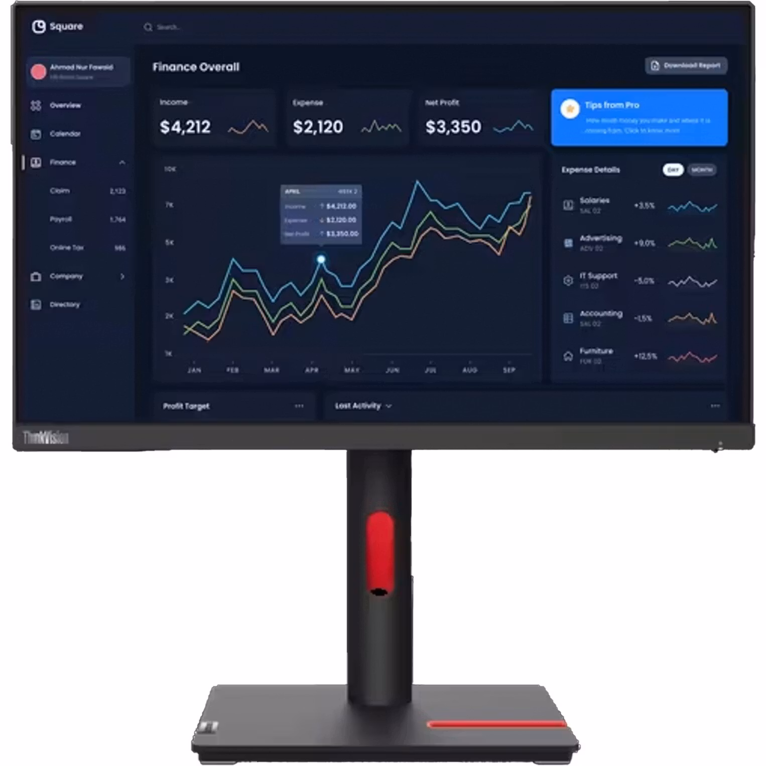 Lenovo ThinkVision T22i-30 21,5" FHD-bildskärm