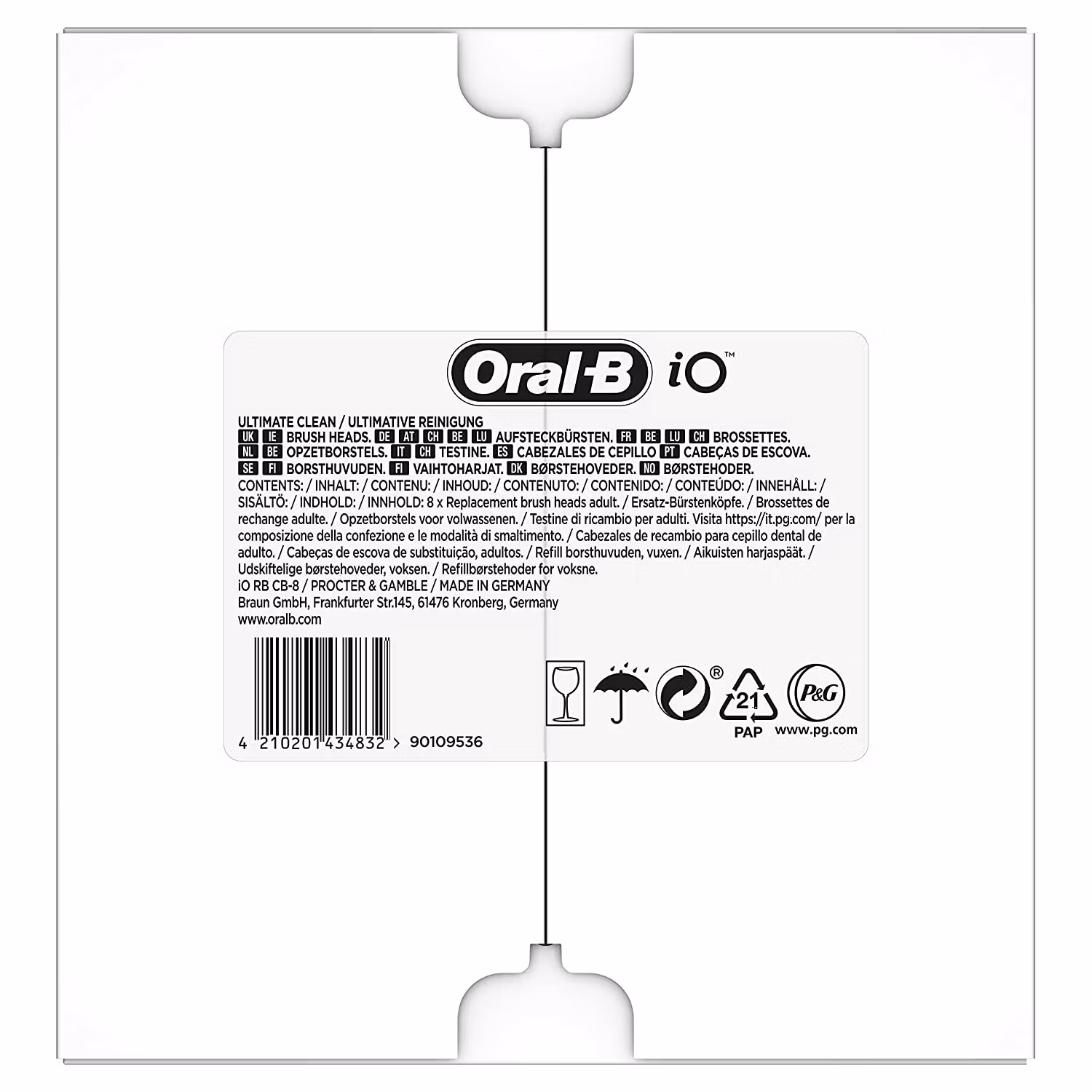 Oral-B iO Ultimate Clean borsthuvuden 8-pack Svart