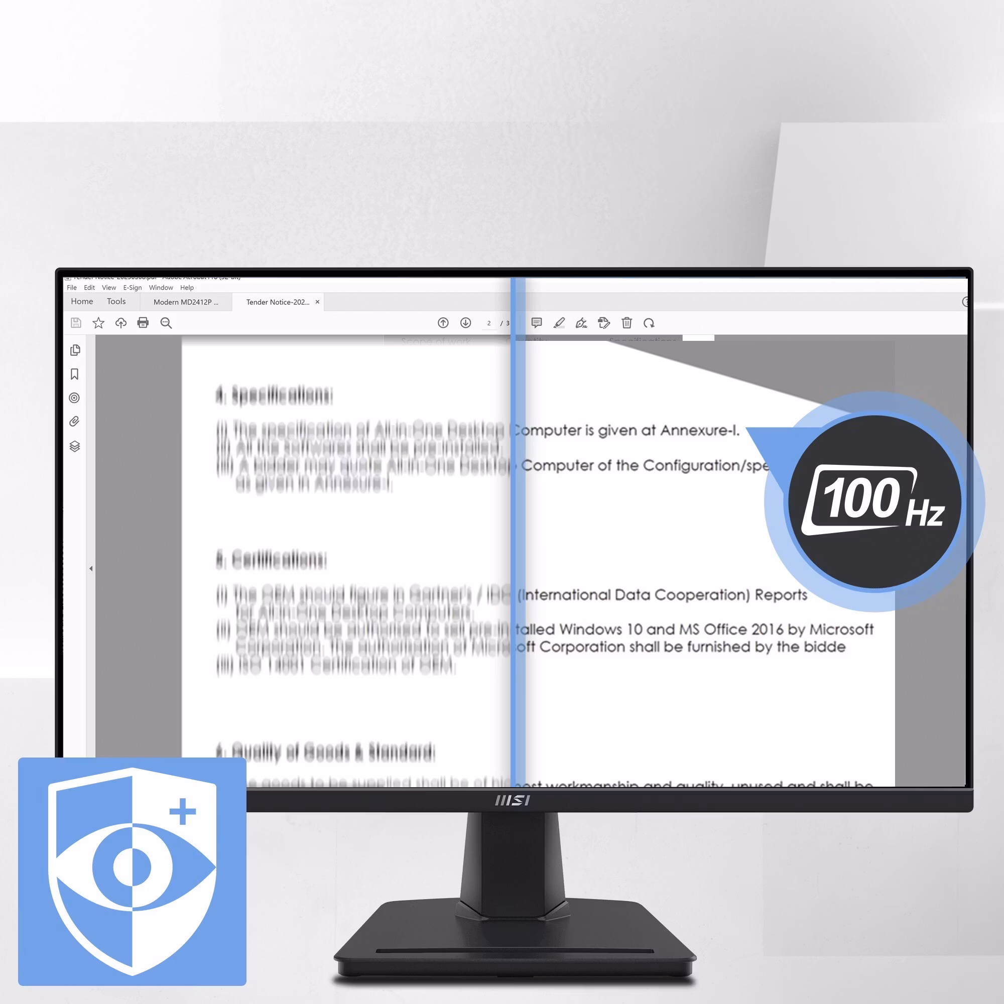 MSI Pro MP275QDE 27" UQHD LED Monitor