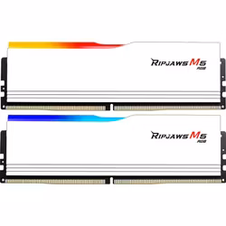 G.Skill DDR5 - 32GB - 6000 - CL - 36 (2x 16 GB) dual kit, memory (white, F5-6000J3636F16GX2-RM5RW, Ripjaws M5, INTEL XMP)