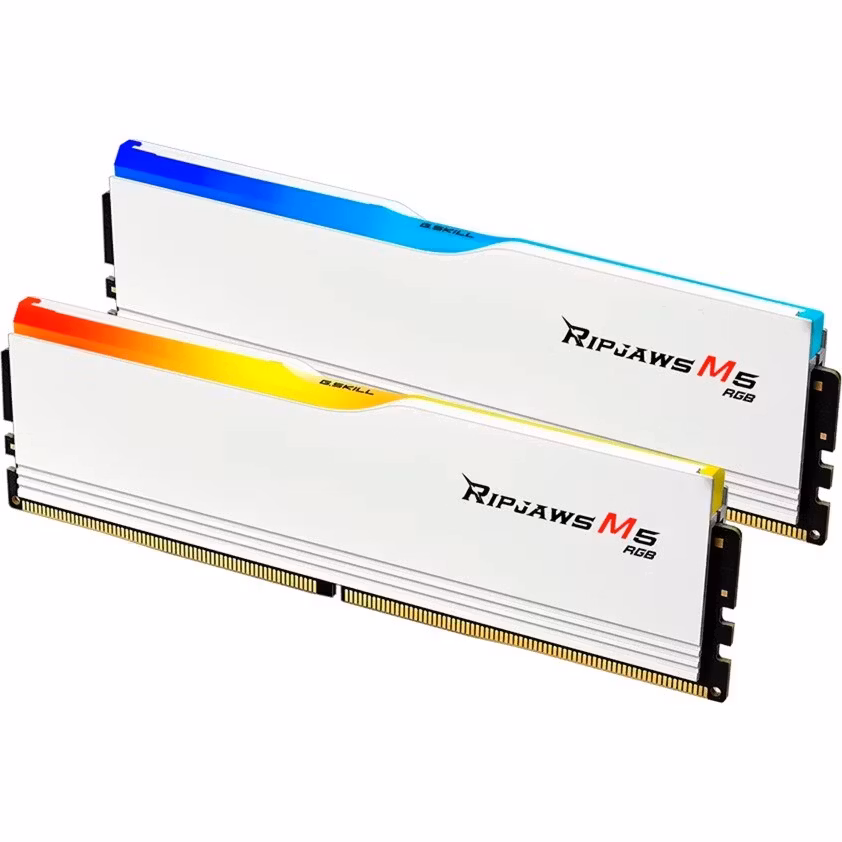 G.Skill DDR5 - 32GB - 6000 - CL - 36 (2x 16 GB) dual kit, memory (white, F5-6000J3636F16GX2-RM5RW, Ripjaws M5, INTEL XMP)