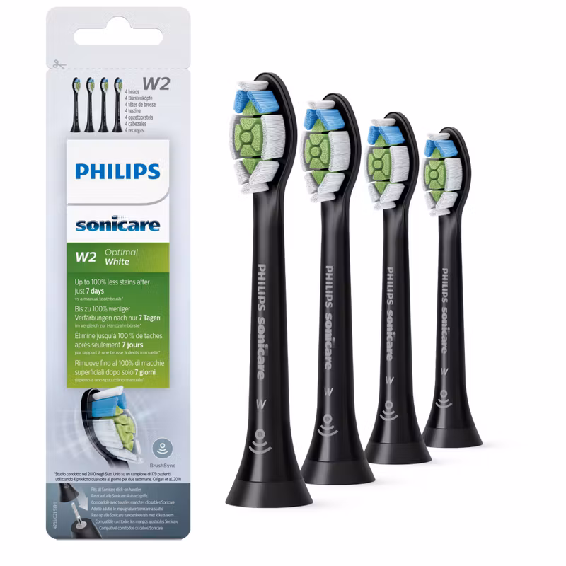 Philips W Optimal White HX6064/11 4-pack Svart
