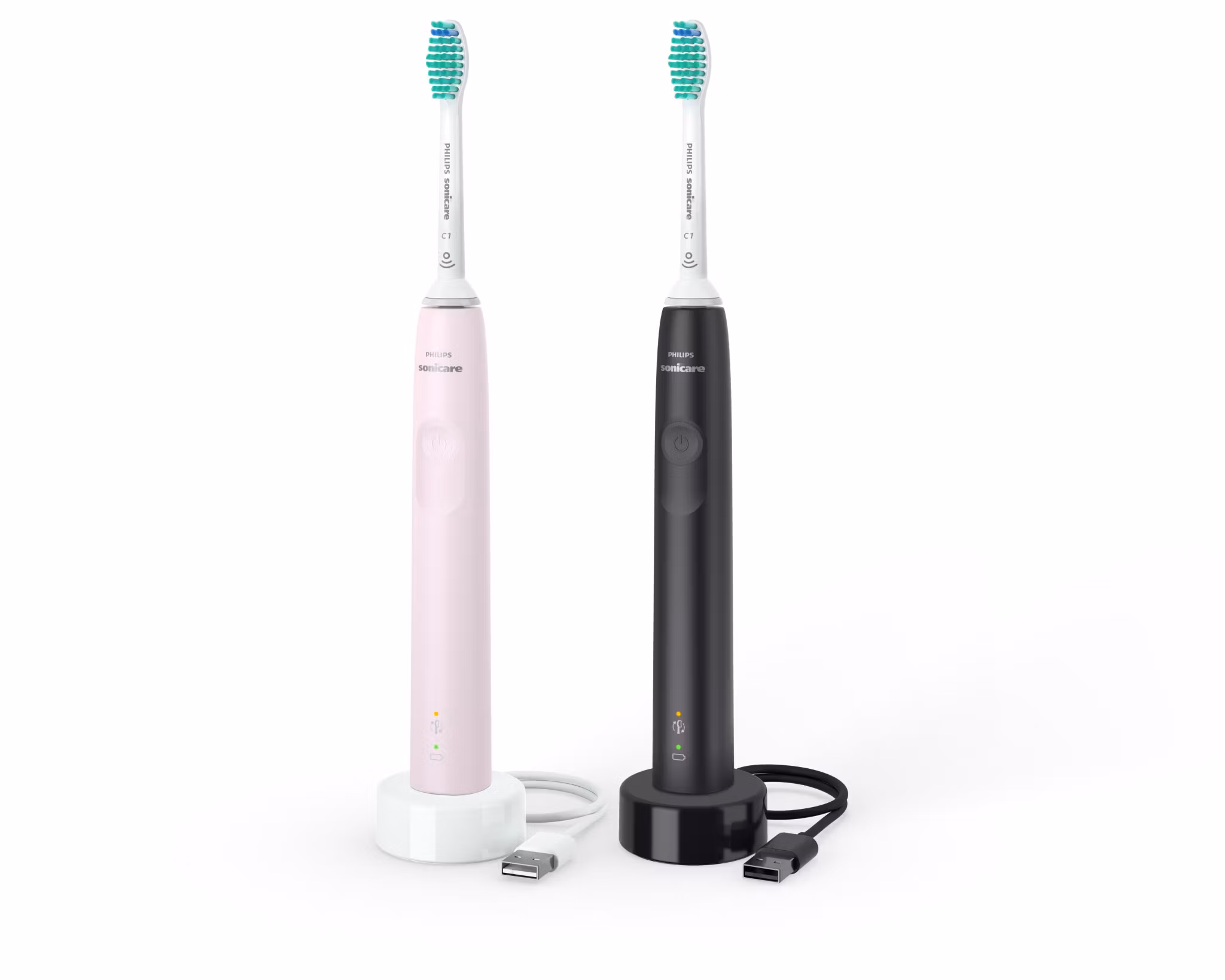 Philips Sonicare eltandborste 3100 Series 2-pack rosa & Svart