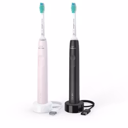 Philips Sonicare eltandborste 3100 Series 2-pack rosa & Svart