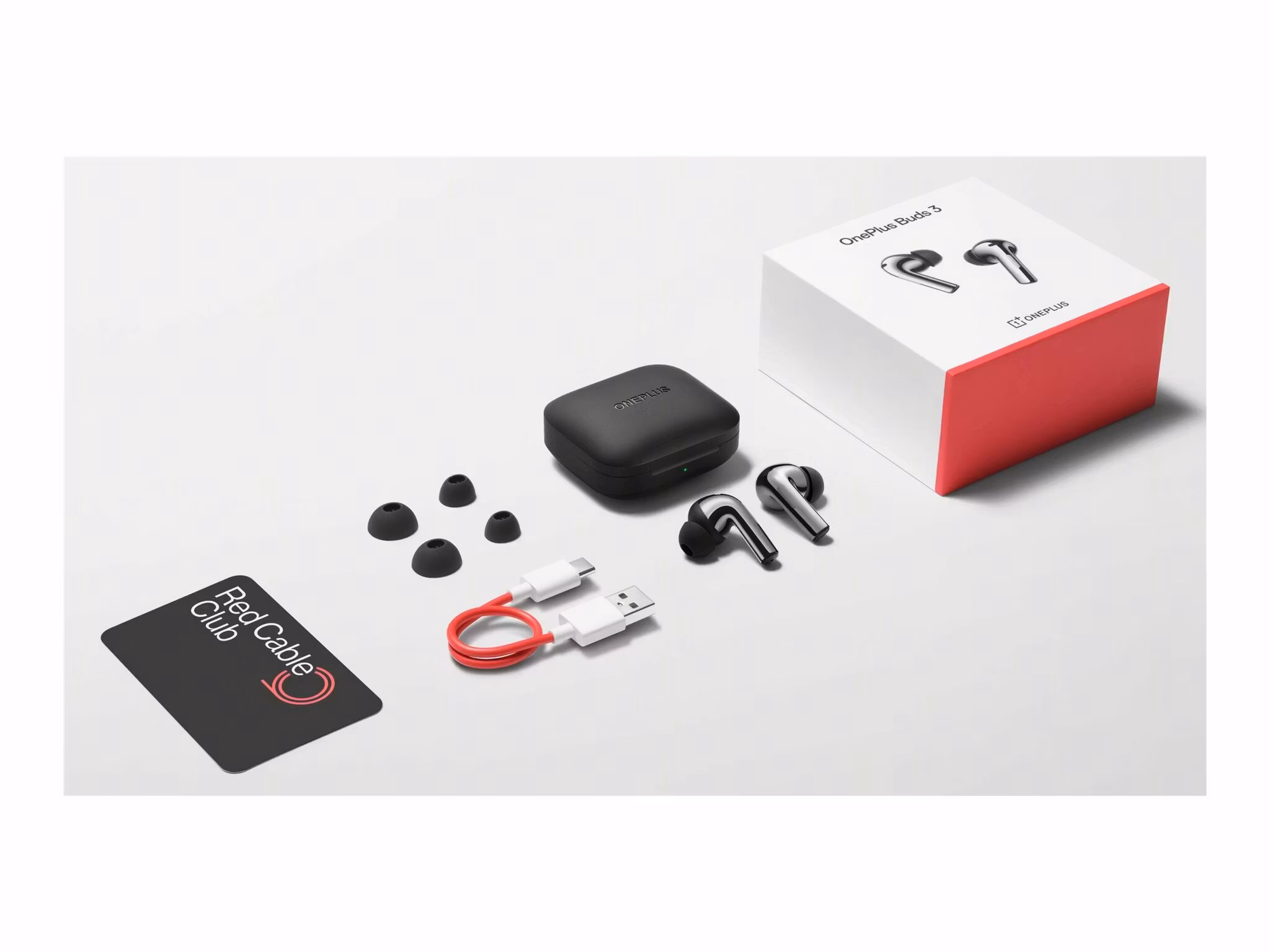 OnePlus Buds 3 trådlösa hörlurar Grå