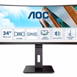 AOC CU34P2A 34" 3440 x 1440 (UltraWide) Välvd Skärm