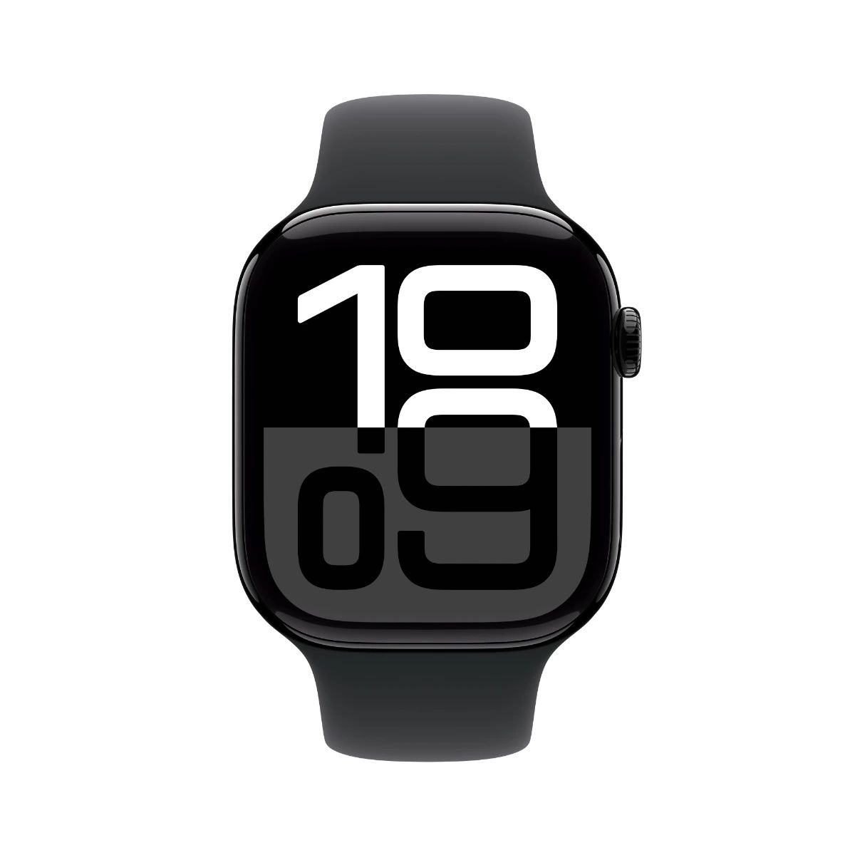Apple Watch Series 10 GPS + Cell 46 mm Jetblack aluminiumcase Svart sportband - S/M