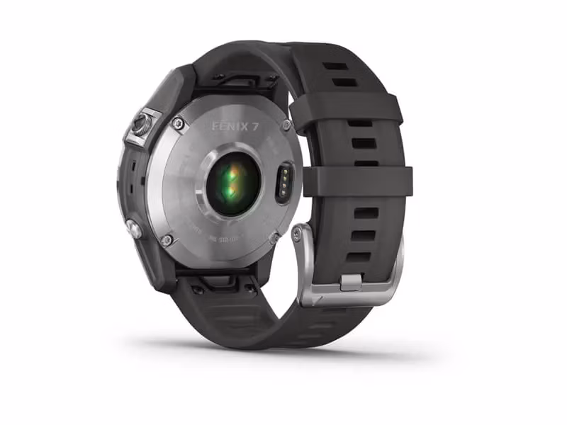 Garmin fenix 7 47 mm Svart Silver Sportklocka med Silikonarmband