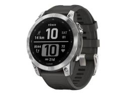 Garmin fenix 7 47 mm Svart Silver Sportklocka med Silikonarmband