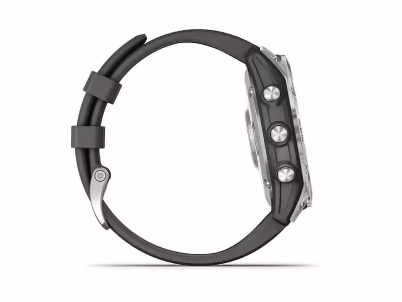 Garmin fenix 7 47 mm Svart Silver Sportklocka med Silikonarmband