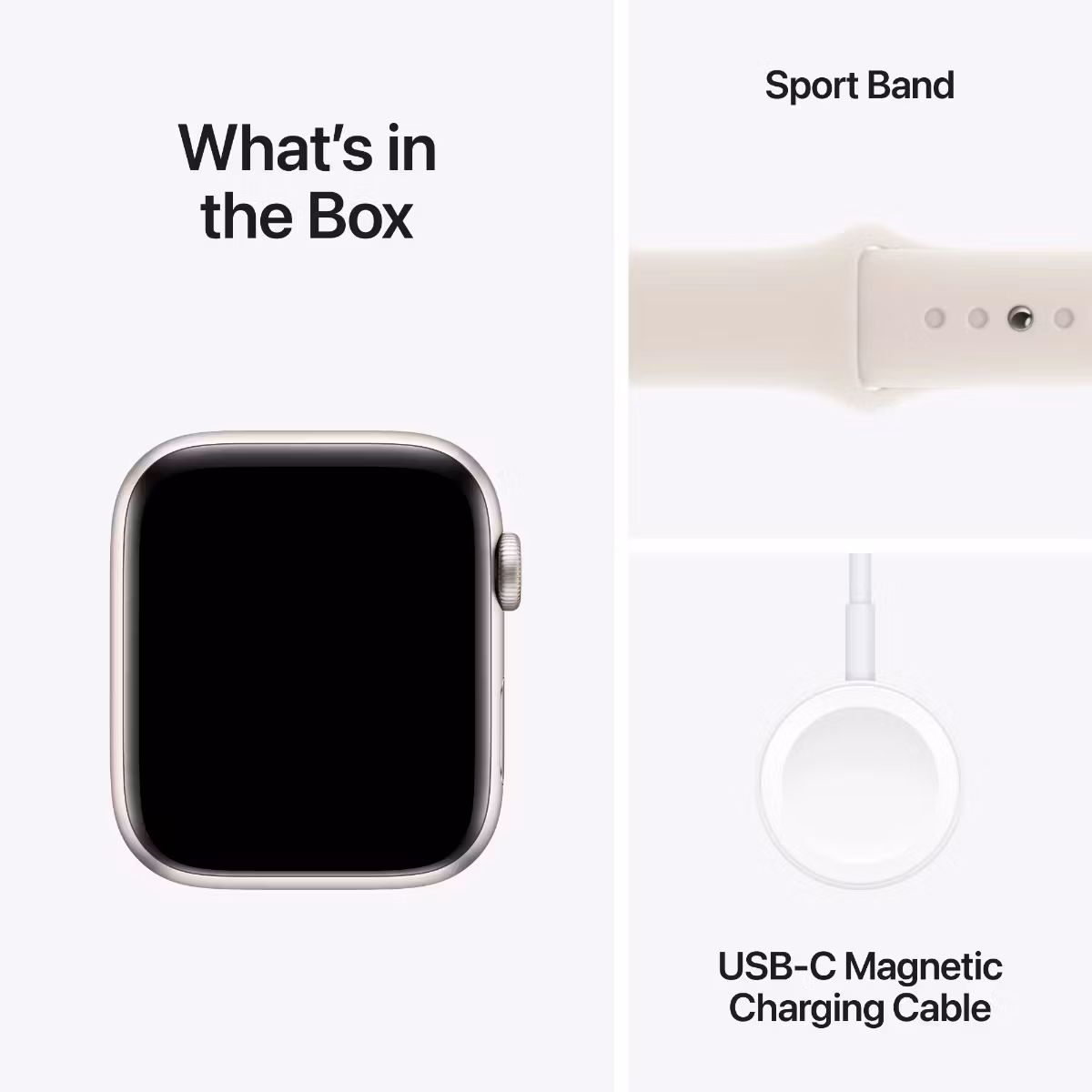 Apple Watch SE GPS 44 mm Starlight alum Starlight sportband S/M