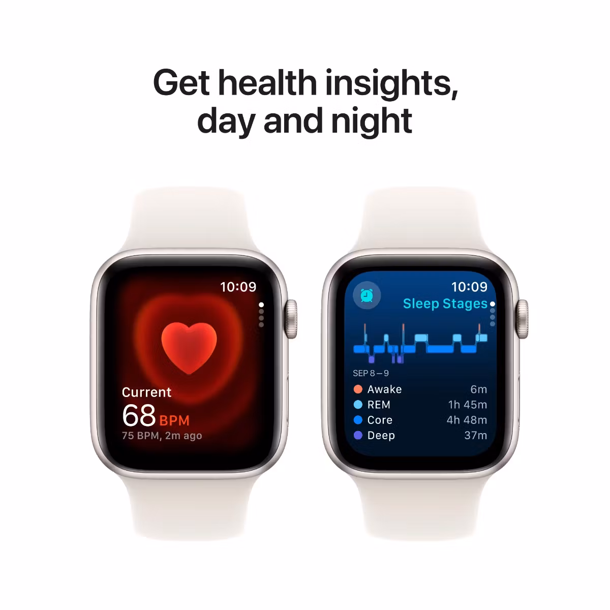 Apple Watch SE GPS 44 mm Starlight alum Starlight sportband S/M