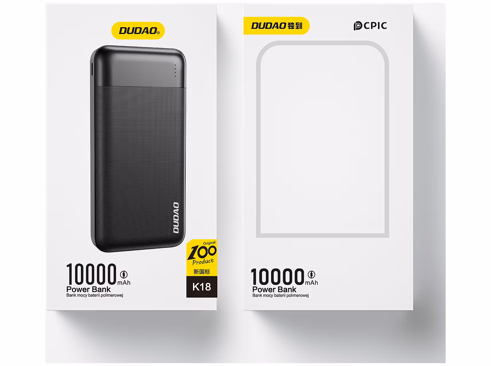 Dudao K18-1W Powerbank 10000mAh USB-A / USB-C / Micro USB Vit