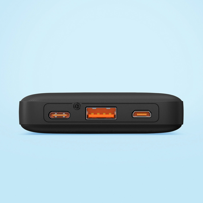 Baseus Powerbank 10000 mAh 20W Med USB-A Till USB-C Kabel Svart