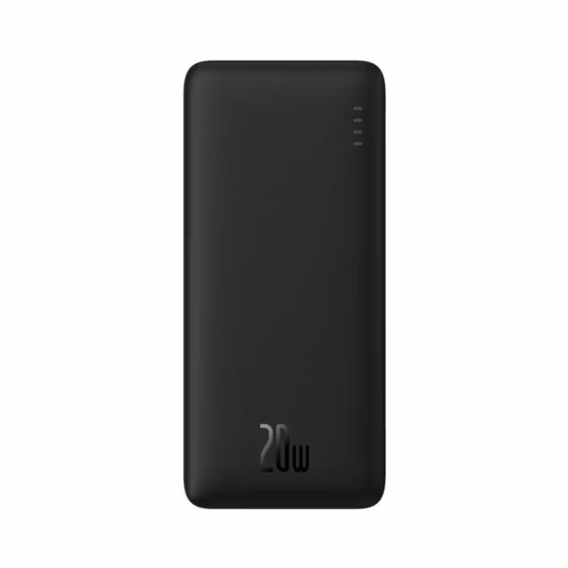 Baseus Powerbank 10000 mAh 20W Med USB-A Till USB-C Kabel Svart