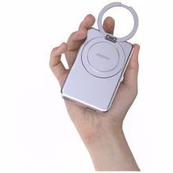 Dudao trådlös powerbank 5000 mAh med MagSafe och USB-C Silver