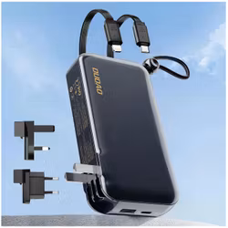Dudao K25 2-i-1 Powerbank 10 000 mAh 20W Snabbladdning Grå