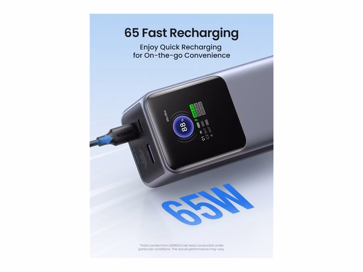 Ugreen Nexode Powerbank 25 000 mAh 200W USB-C x3 Grå