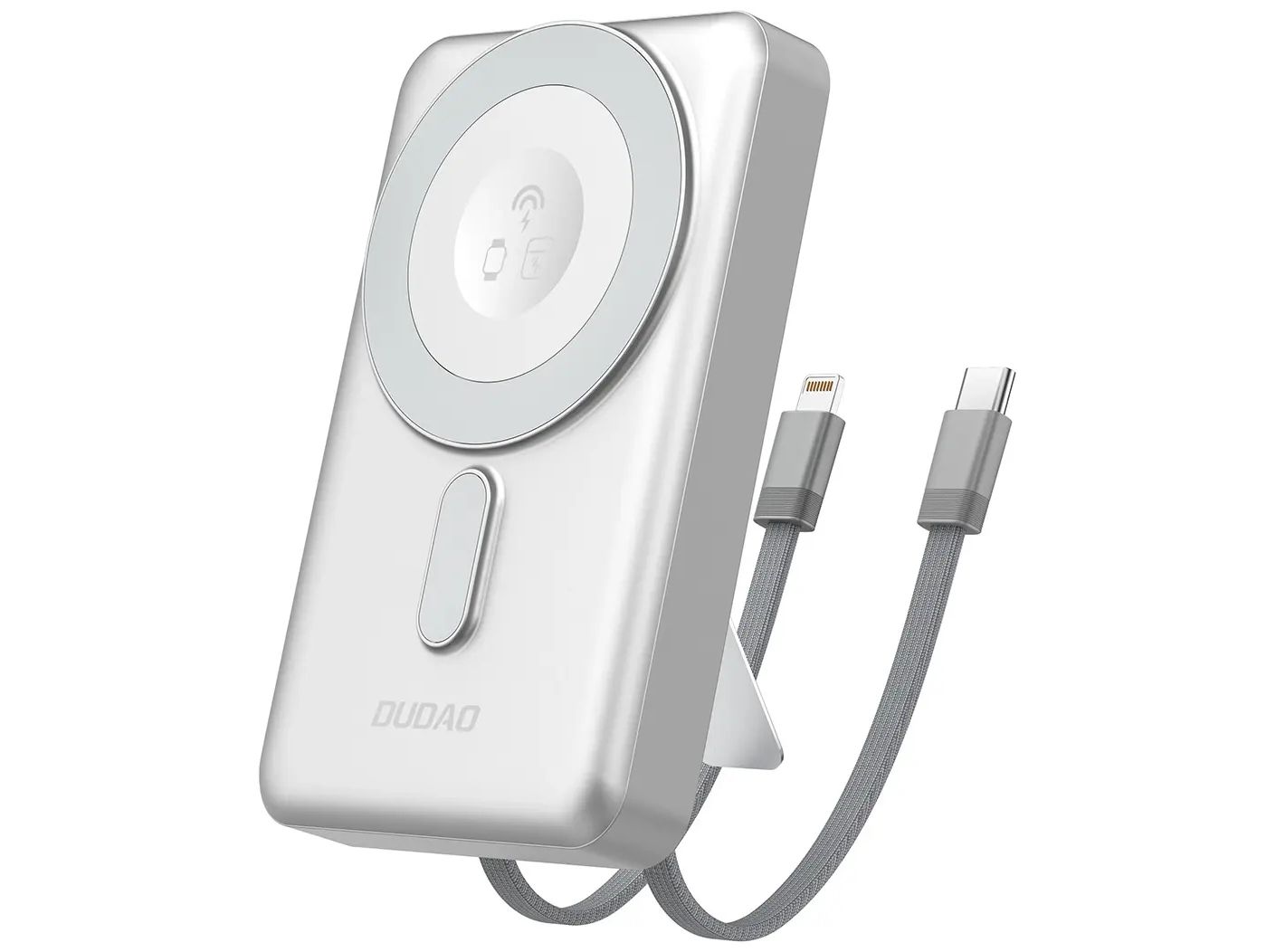 Dudao MagSafe kompatibel Trådlös Powerbank 10 000 mAh 20W Silver