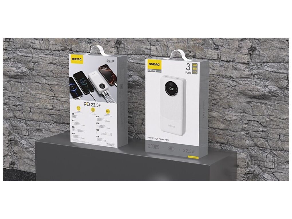 Dudao K12Pro powerbank 20000mAh 22.5 Watt Vit
