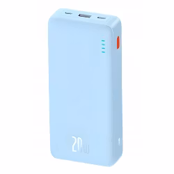 Baseus Airpow Powerbank 10000 mAh 20W Snabbladdning microUSB, USB-A, USB-C Blå