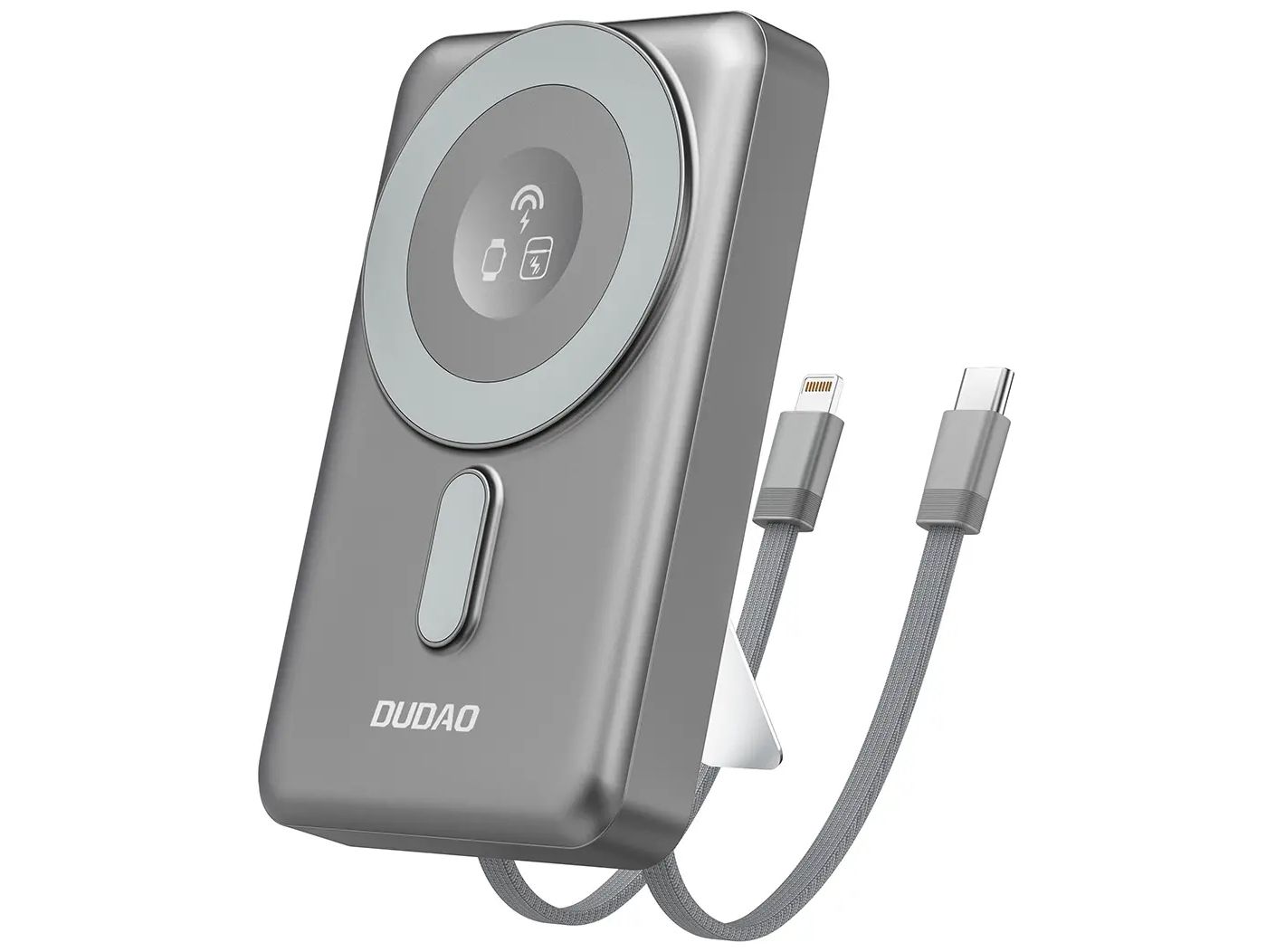 Dudao MagSafe kompatibel Trådlös Powerbank 10 000 mAh 20W Grå
