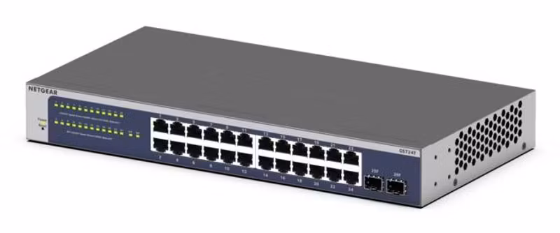 NETGEAR GS724T 24-portars Gigabit Smart Cloud Nätverksswitch med 2 SFP-portar