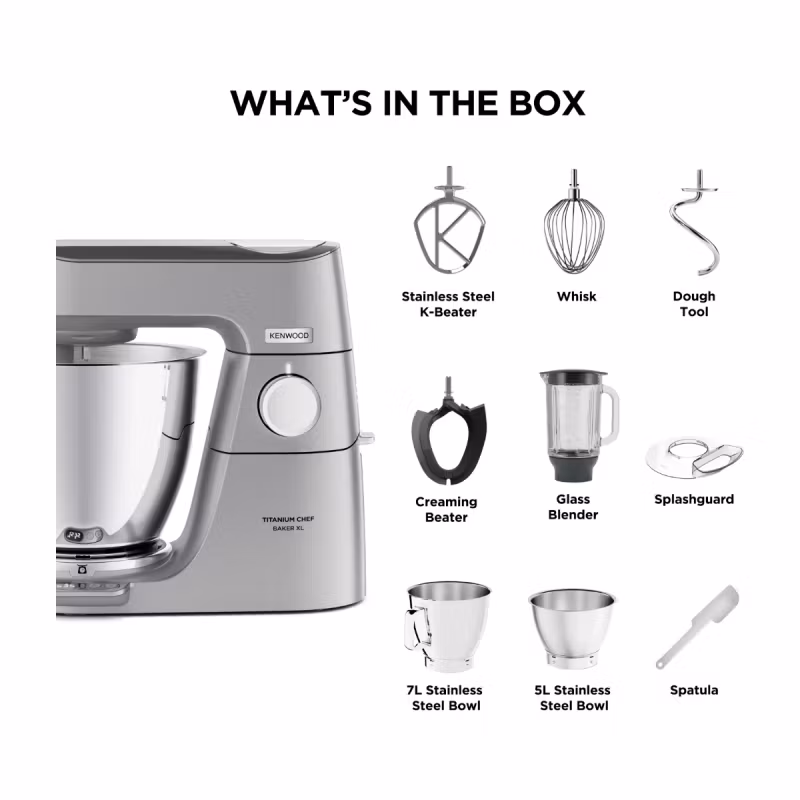 Kenwood Titanium Chef Baker XL Köksmaskin 1200 W 7 L Rostfrit stål